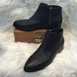 Nisolo Black Lana Leather Ankle Boot size 8.5